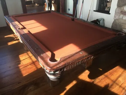 pool table installation San Antonio TX, rails and frame during refelt service