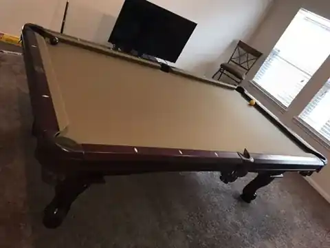 pool table installation Laredo TX, slate table after reassembly and leveling
