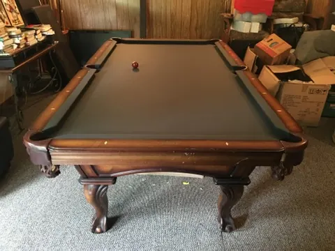 pool table moving service in El Paso TX, new cloth installed on bed and rails