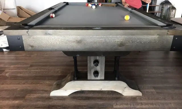 pool table leveling Denton TX, fully assembled table ready for play