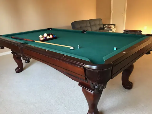 pool table disassembly and move League City TX, rails and frame during refelt service