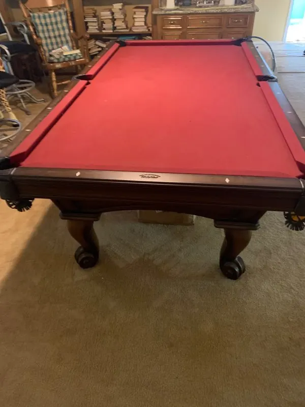 pool table leveling Mansfield TX, slate table after reassembly and leveling