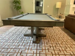 pool table disassembly and move Katy TX, slate table after reassembly and leveling