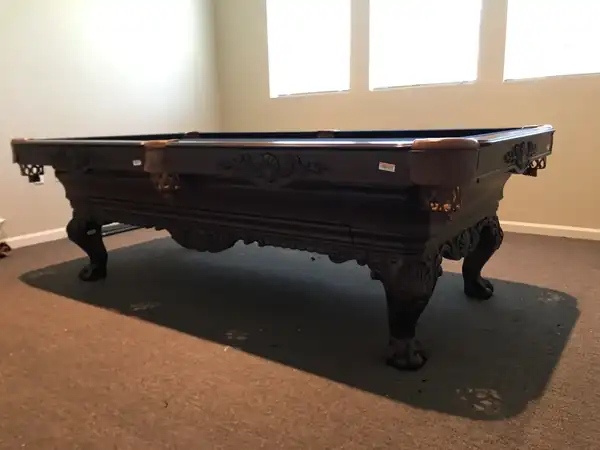 pool table repair Richmond TX, slate table after reassembly and leveling
