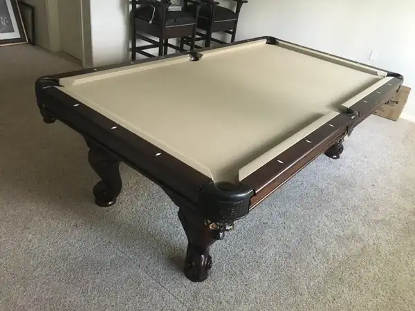 pool table setup and delivery Missouri City TX, rails and frame during refelt service