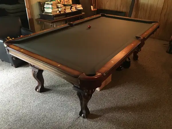 pool table refelting Houston TX, fully assembled table ready for play