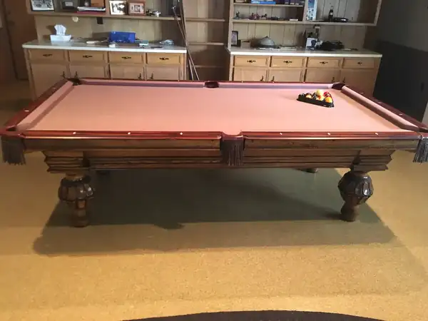 pool table moving service in Leander TX, table broken down and wrapped for transport