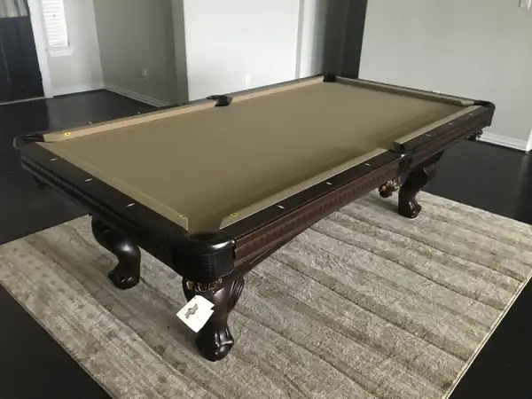 pool table disassembly and move Laredo TX, game room table leveled with a machinist level