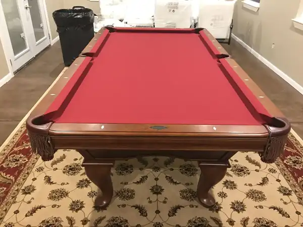pool table moving service in Pflugerville TX, finished table after a full service visit