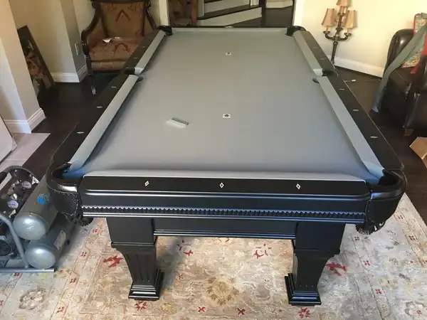 pool table moving service in San Marcos TX, rails and frame during refelt service