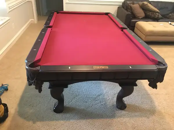 pool table leveling Killeen TX, table broken down and wrapped for transport