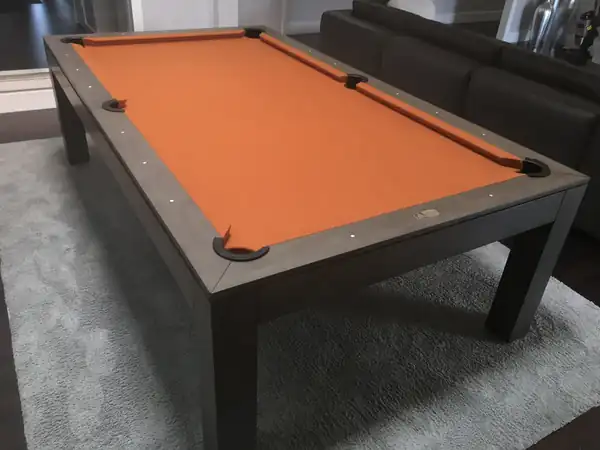 pool table installation Houston TX, slate and legs crated for a safe move