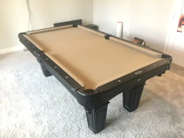 pool table installation Sugar Land TX, slate and legs crated for a safe move