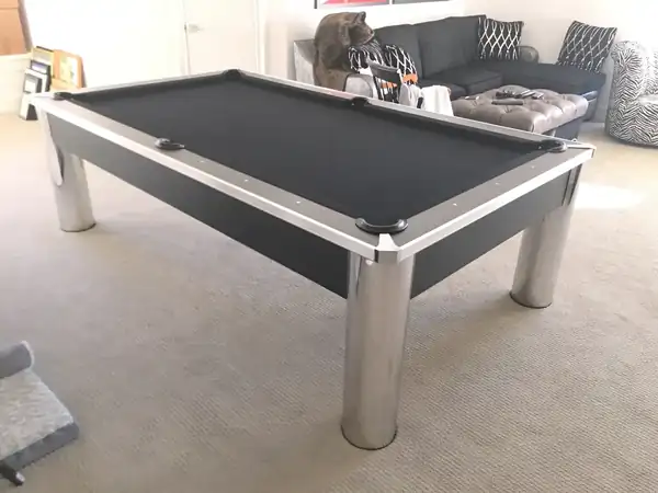 pool table installation The Woodlands TX, table broken down and wrapped for transport