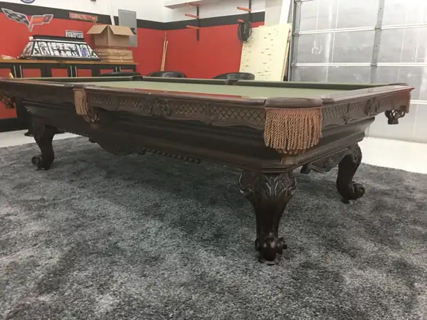 pool table moving service in League City TX, finished table after a full service visit
