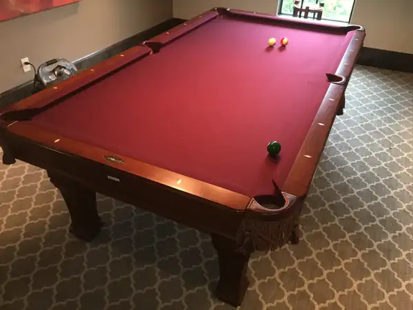 pool table refelting Grand Prairie TX, table broken down and wrapped for transport