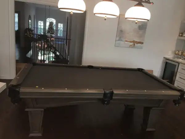 pool table movers Laredo TX, finished game room table after full service