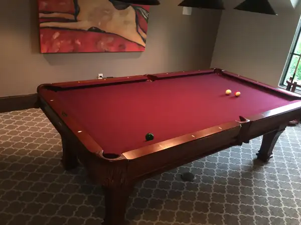 pool table repair Spring TX, slate table after reassembly and leveling