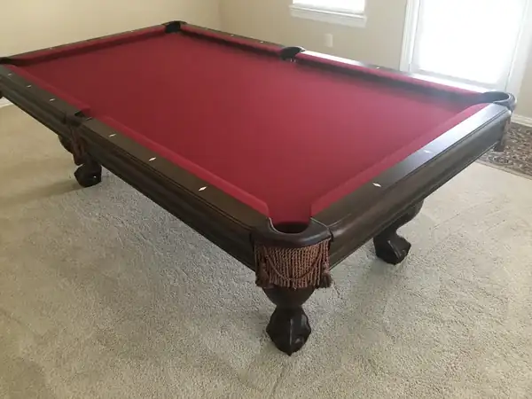pool table disassembly and move Killeen TX, rails and frame during refelt service