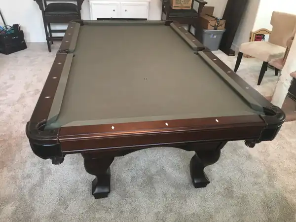 pool table disassembly and move Missouri City TX, game room table leveled with a machinist level