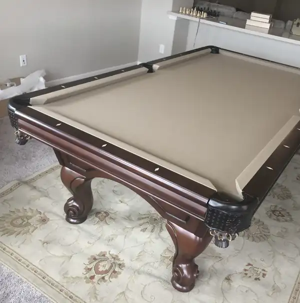 pool table setup and delivery Laredo TX, rails and frame during refelt service