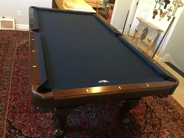 pool table moving service in Cedar Park TX, finished table after a full service visit