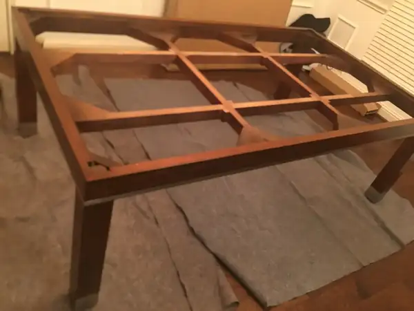 pool table refelting El Paso TX, table broken down and wrapped for transport