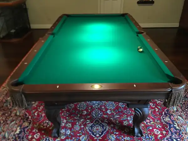 pool table leveling Grand Prairie TX, rails and frame during refelt service
