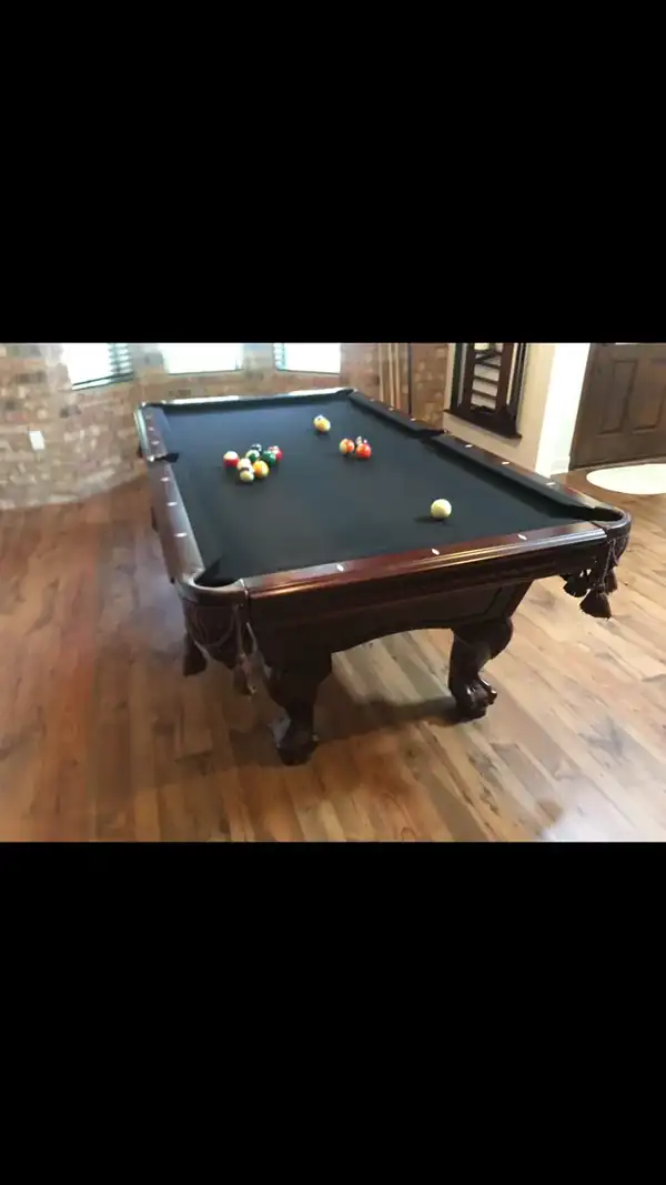 pool table setup and delivery Houston TX, table broken down and wrapped for transport