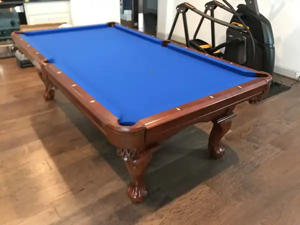 pool table installation North Richland Hills TX, table broken down and wrapped for transport