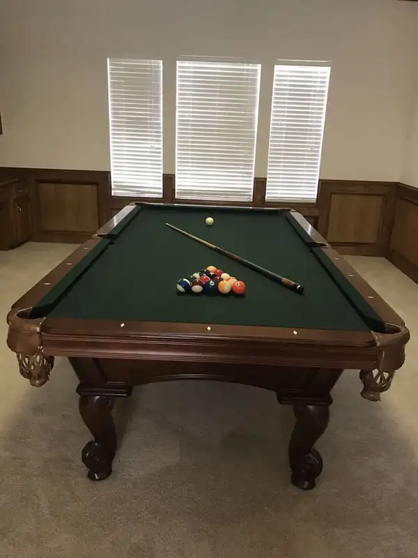 pool table leveling Mckinney TX, rails and frame during refelt service