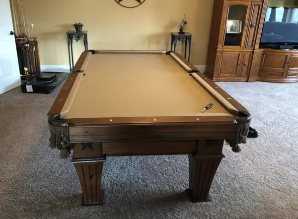 pool table movers Round Rock TX, finished table after a full service visit
