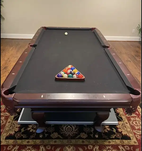 pool table repair San Marcos TX, slate table after reassembly and leveling