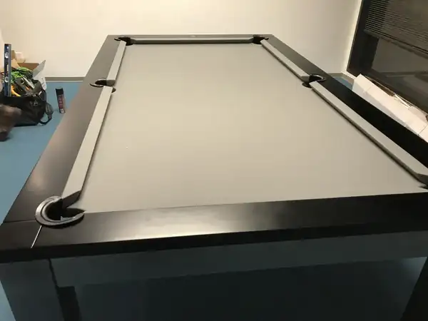 pool table movers Spring TX, game room table leveled with a machinist level