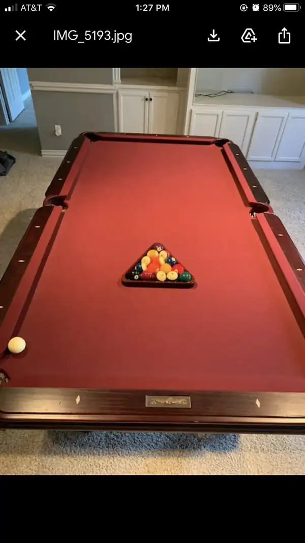 pool table leveling Baytown TX, fully assembled table ready for play