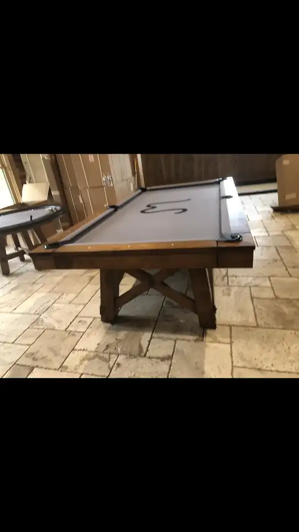 pool table refelting Pearland TX, fully assembled table ready for play