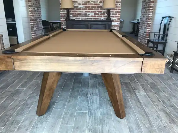 pool table movers Georgetown TX, slate table after reassembly and leveling