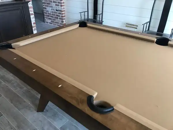 pool table disassembly and move College Station TX, finished table after a full service visit