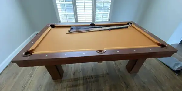 pool table refelting Plano TX, fully assembled table ready for play