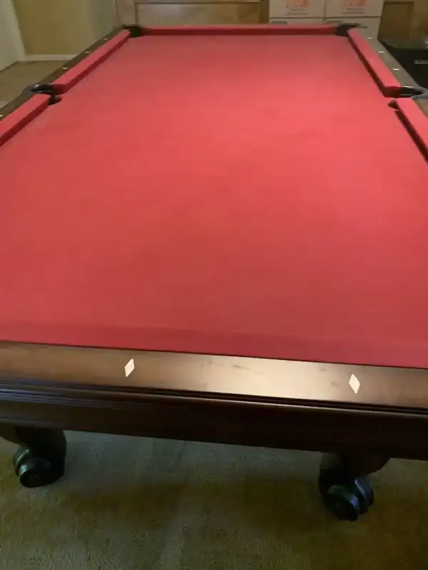 pool table repair Katy TX, finished table after a full service visit