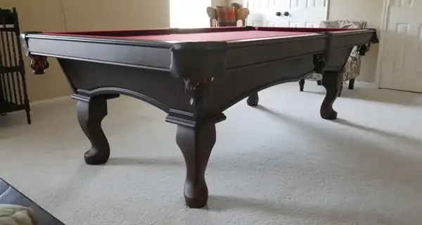 pool table refelting Killeen TX, slate table after reassembly and leveling