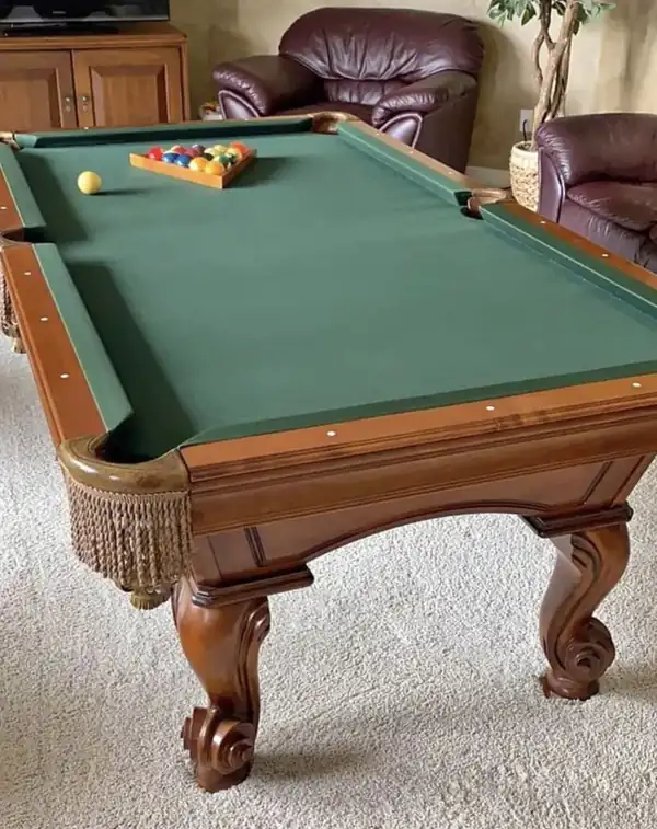 pool table installation Lubbock TX, fully assembled table ready for play